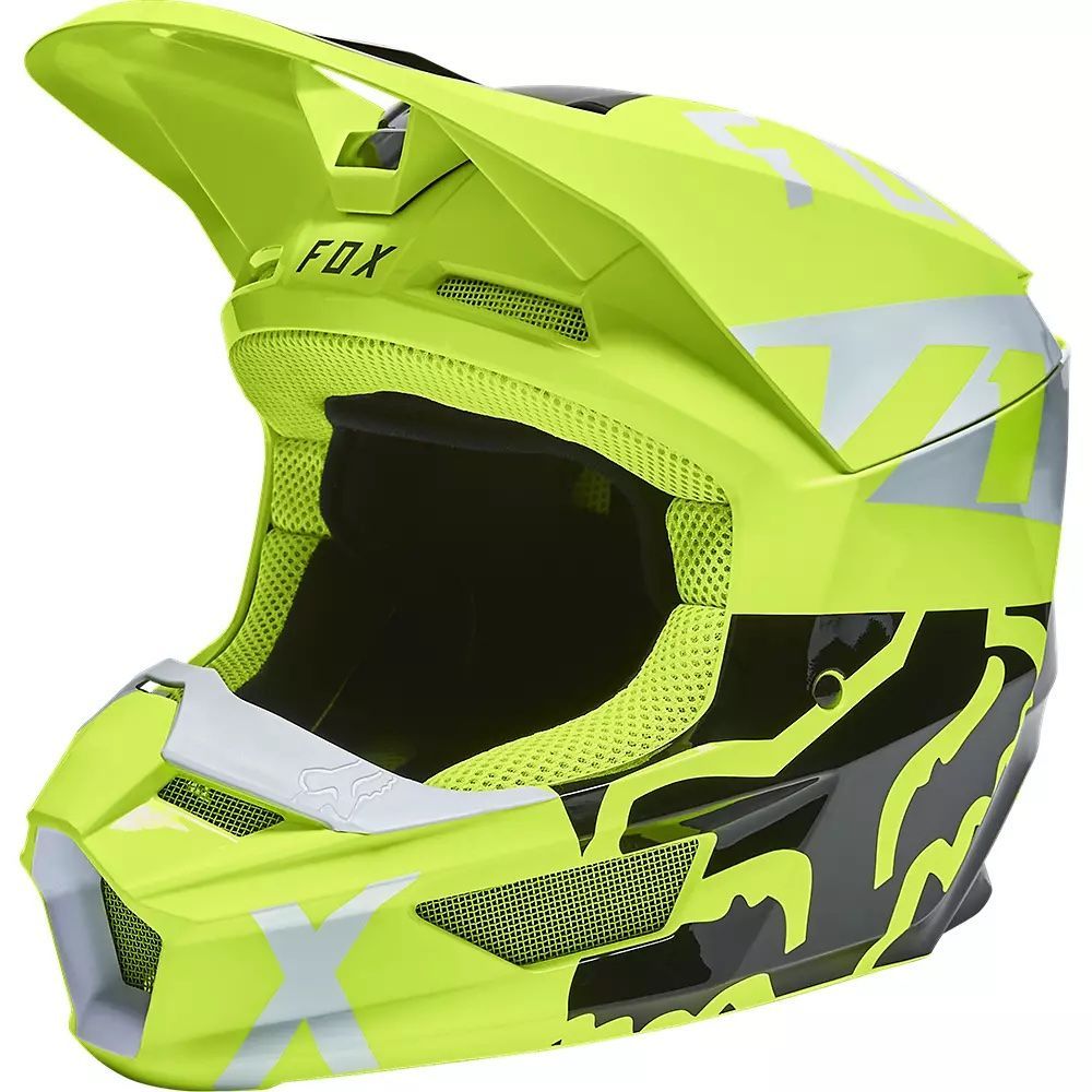 YTH V1 SKEW HELMET ECE FLO YLW Fox Racing Moto24