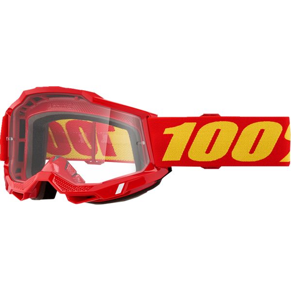 Goggles MX-Enduro 100 la suta Moto MX/Enduro Goggles Accuri 2 Red Clear Lens 50018-00010