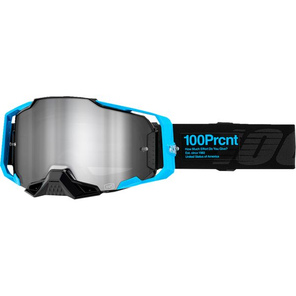 Goggles MX-Enduro 100 la suta Moto MX/Enduro Goggles Armega Barely 2 Mirror-Silver Lens 50005-00027