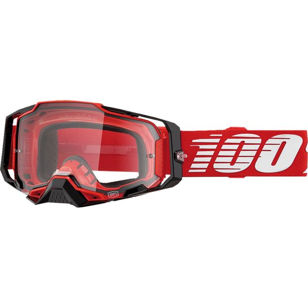 Ochelari MX-Enduro 100 la suta Ochelari Moto MX/Enduro Armega Red Clear Lens 50004-00033