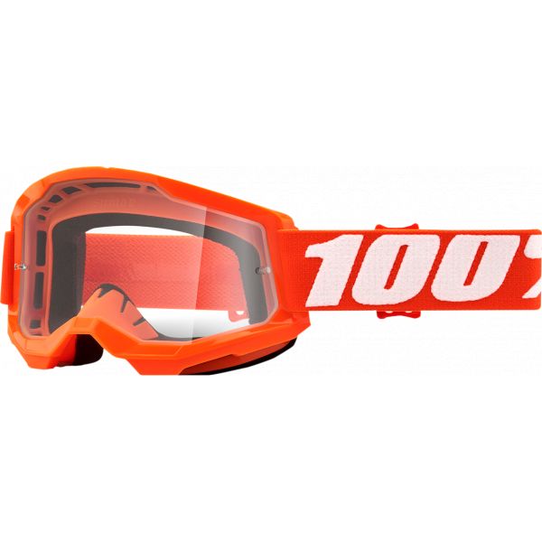  100 la suta Ochelari Enduro Strata 2 Orange Clear Lens
