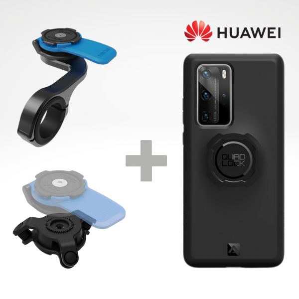 Handlebar Mounts Phone/GPS Quad Lock Kit Out Front Mount Pro+Vibration Dampener+Huawei Phone Case