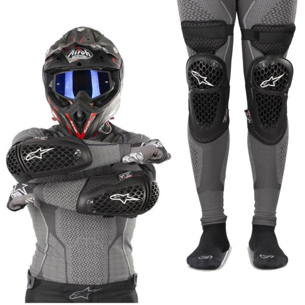Knee Protection Alpinestars-oferta Knee Guards + Elbow Guards Set Bionic Plus Black