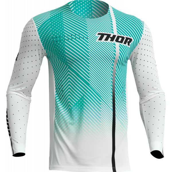 Tricouri MX-Enduro Thor Tricou Moto Enduro Prime Tech White/Teal 23