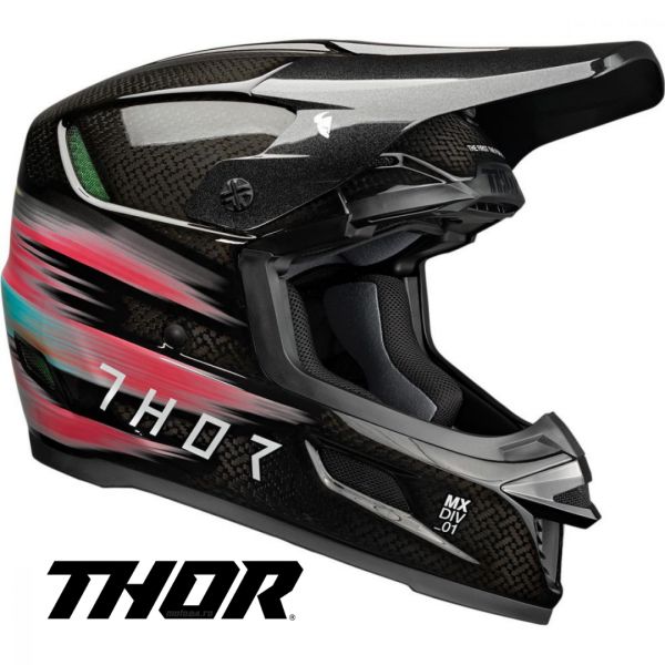 Casti Cross-Enduro Thor Casca MotoCross Reflex Carbon Theory Carbon/Multi