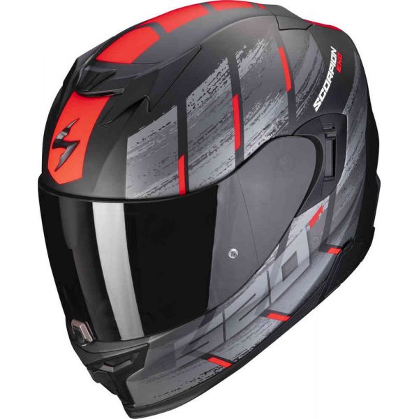 Casti Moto Integrale Scorpion Exo Casca Moto Full-Face 520 Evo Air Maha Negru Mat/Rosu