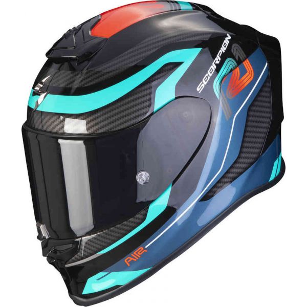 Casti Moto Integrale Scorpion Exo Casca Moto Full-Face Evo Air Vatis Negru/Albastru/Rosu