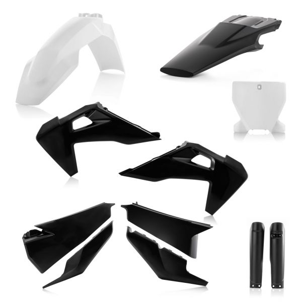 Plastice MX-Enduro Acerbis Kit Complet Plastice Husqvarna FC/FX/TC/TX Black/White 2019-2023
