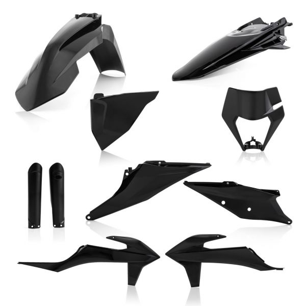 Plastice MX-Enduro Acerbis Kit Complet Plastice KTM EXC/EXC-F Black 20-23