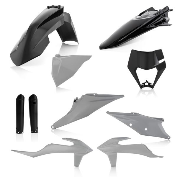 Plastice MX-Enduro Acerbis Kit Complet Plastice KTM EXC/EXC-F Black/Grey 20-23