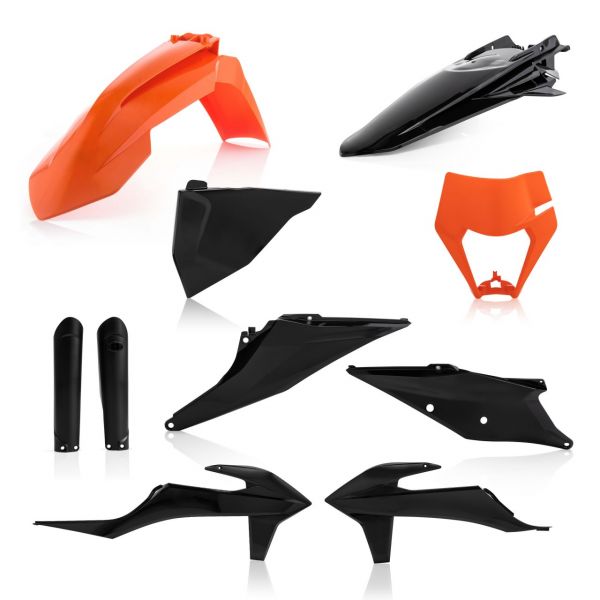 Plastice MX-Enduro Acerbis Kit Complet Plastice KTM EXC/EXC-F Black/Orange 20-23