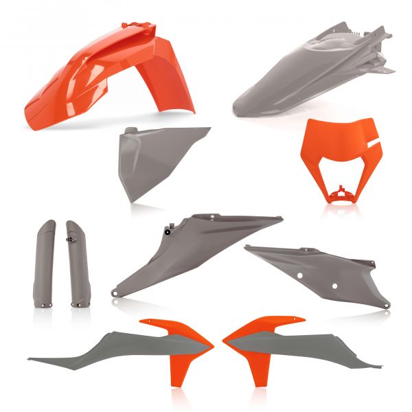 Plastice MX-Enduro Acerbis Kit Complet Plastice KTM EXC/EXC-F Grey/Orange 20-23