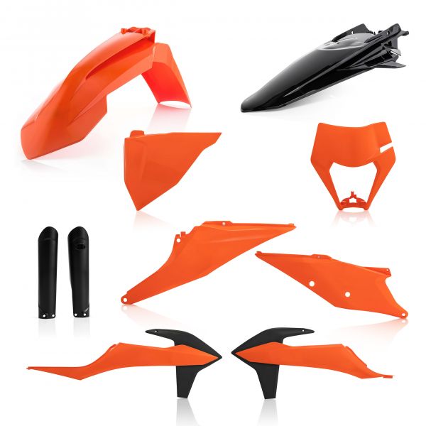 Plastice MX-Enduro Acerbis Kit Complet Plastice KTM EXC/EXC-F Orange/Black Standard 20-23