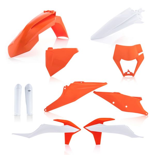 Plastice MX-Enduro Acerbis Kit Complet Plastice KTM EXC/EXC-F Replica 23 Orange/White 20-23
