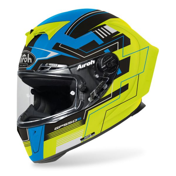 Casti ATV Airoh Casca ATV Gp 550 S Challenge Blue/Yellow Matt 2022 