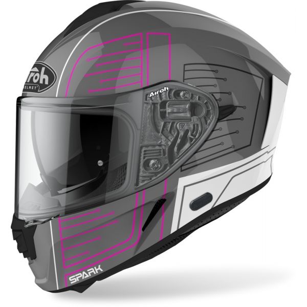 Casti Moto Integrale Airoh Casca Moto Full-Face Spark Cyrcuit Pink Gloss 2022