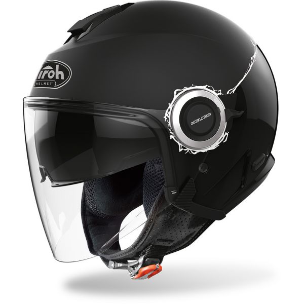 Casti Moto Jet (Open Face) Airoh Casca Moto Jet Helios Fluo Black Gloss/Matt