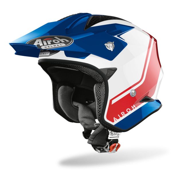 Casti Moto Jet (Open Face) Airoh Casca Moto Jet Trr-S Keen Blue/Red Gloss 2022 