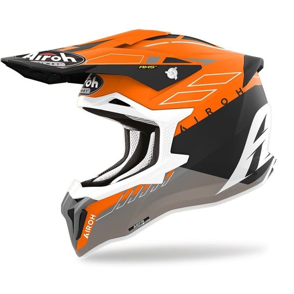 Casti Cross-Enduro Airoh Casca Moto MX Strycker Skin Orange Matt