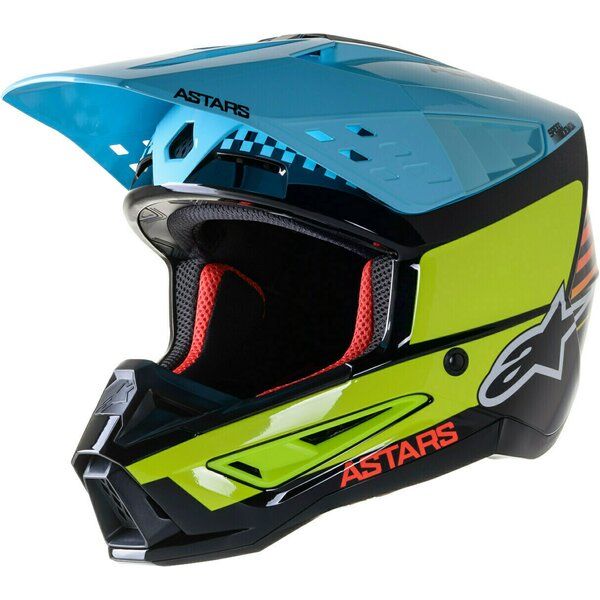 Casti Cross-Enduro Alpinestars Casca Moto MX/Enduro Supertech S-M5 Speed Black/Blue/Yellow 24 
