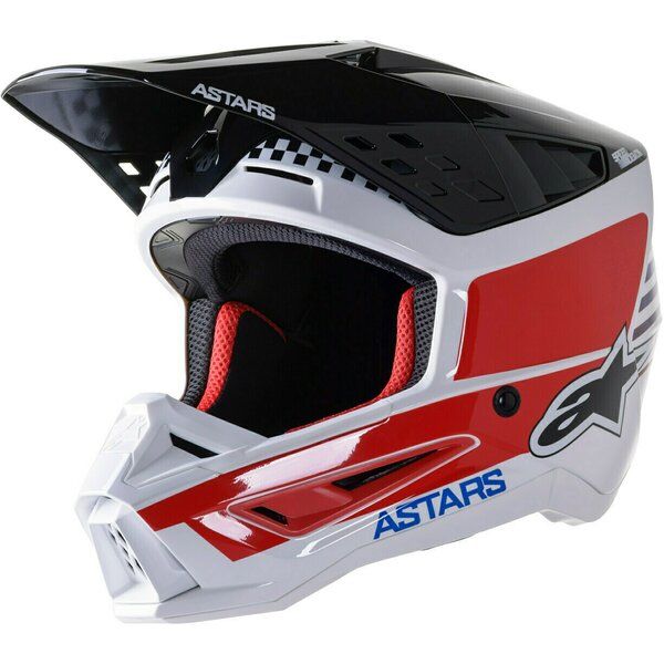 Casti Cross-Enduro Alpinestars Casca Moto MX/Enduro Supertech S-M5 Speed Black/White/Red 24 