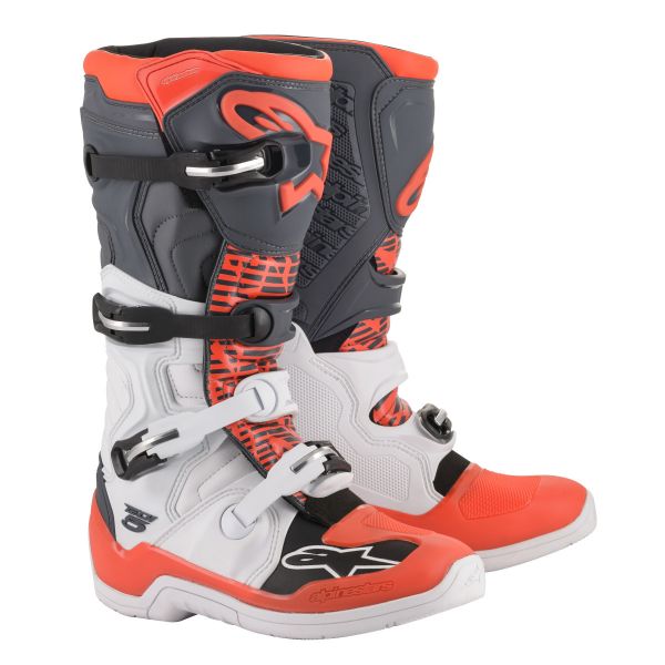 Cizme MX-Enduro Alpinestars Cizme MX Tech 5 Multicolor/Rosu