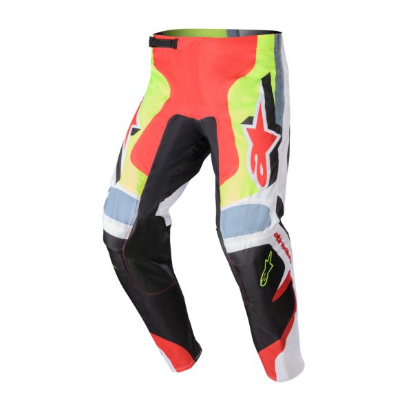 Pantaloni MX-Enduro Copii Alpinestars Pantaloni Enduro Fluid Agent Red/Yellow Fluo