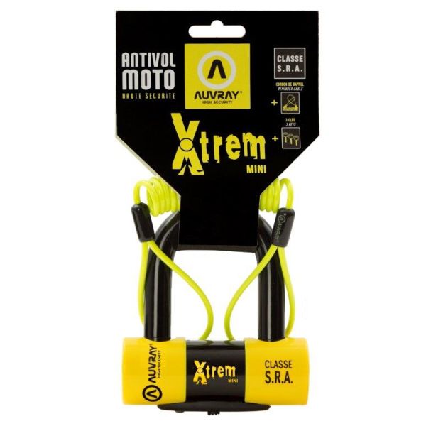 Antifurt Moto Auvray Antifurt Moto Disc Xtreme Mini Black/Yellow AXTRAUV
