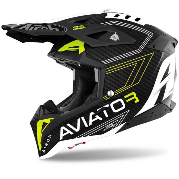Casti Cross-Enduro Airoh Casca Moto Enduro AVIATOR 3 PRIMAL YELLOW MATT