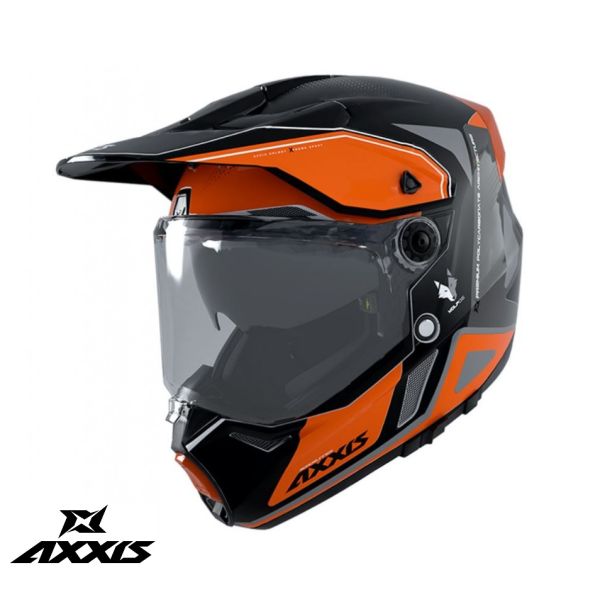 Touring helmets Axxis Adventure/Touring Moto Helmet Wolf Ds Roadrunner B4 Matte Fluo Orange 24
