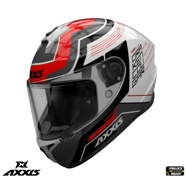 Casti Moto Integrale Axxis Casca Moto Full-Face/Integrala Draken S Cougar A5 Glossy Red 24