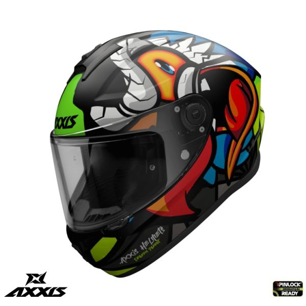 Casti Moto Integrale Axxis Casca Moto Full-Face/Integrala Draken S Parrot A1 Matt Black 24