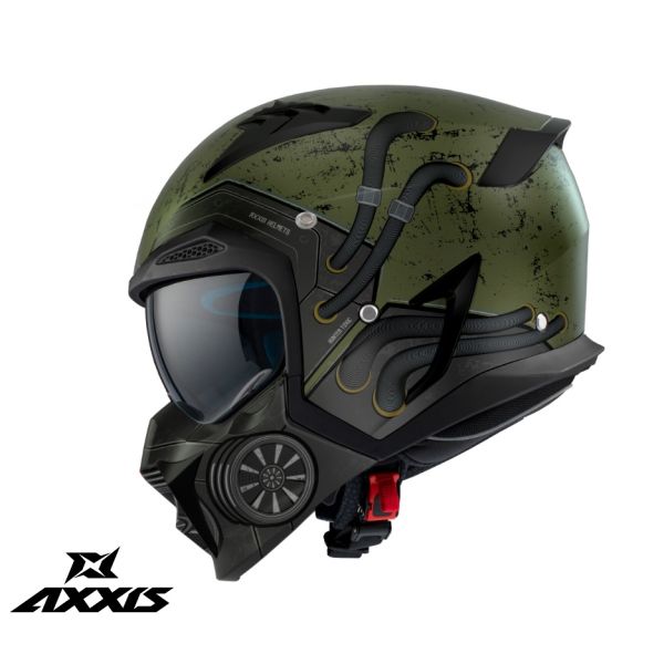 Casti Moto Jet (Open Face) Axxis Casca Moto Open-Face/Jet Hunter Sv Toxic C6 Matt Green 24
