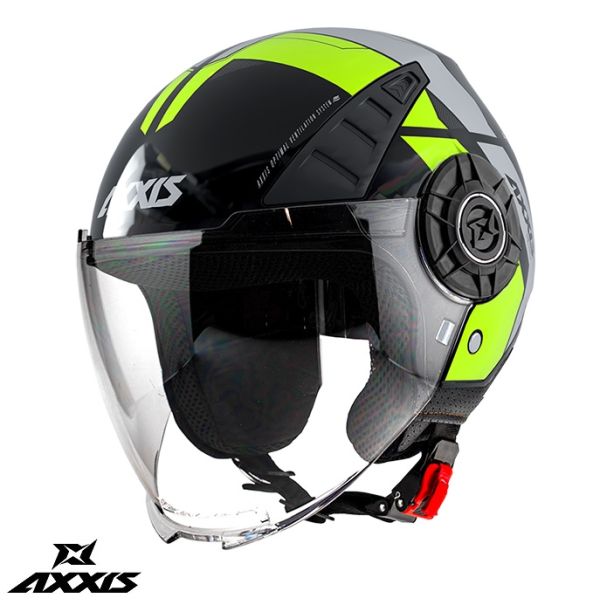 Casti Moto Jet (Open Face) Axxis Casca Moto Open-Face/Jet Metro Cool B3 Matte Fluo Yellow 24