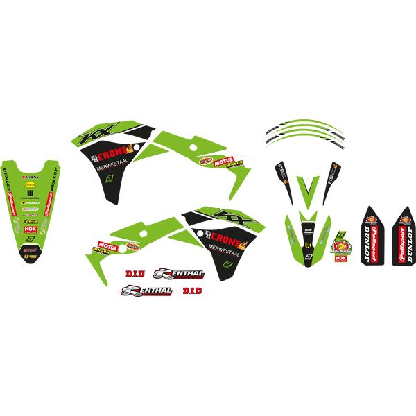 Grafice Moto Blackbird Kit Grafice Husa Sa Inclusa Replica Team Kawasaki KX 250 F