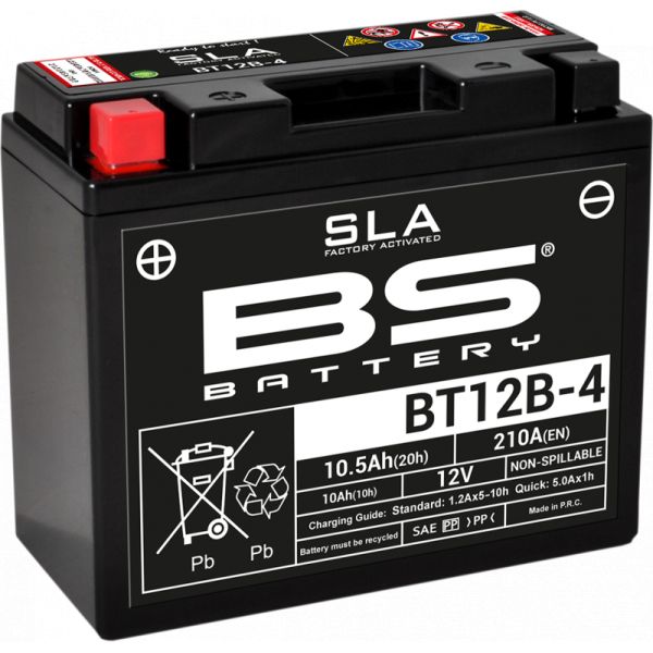 Acumulatori Fara Intretinere BS BATTERY Baterie Moto Bt12b-4 SLA 12v 210A 300643