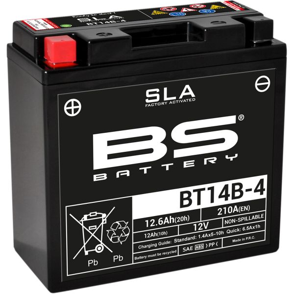 Acumulatori Fara Intretinere BS BATTERY Baterie Moto Bt14b-4 SLA 12v 210A 300644