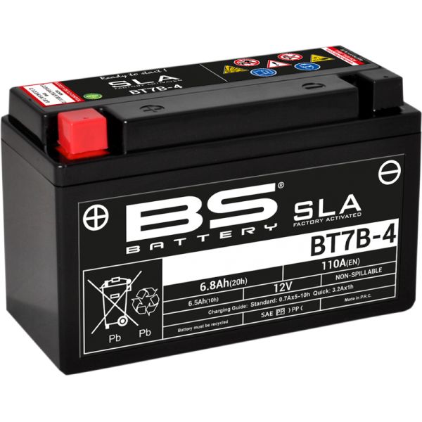 Acumulatori Fara Intretinere BS BATTERY Baterie Moto Bt7b-4 SLA 12v 105A 300641
