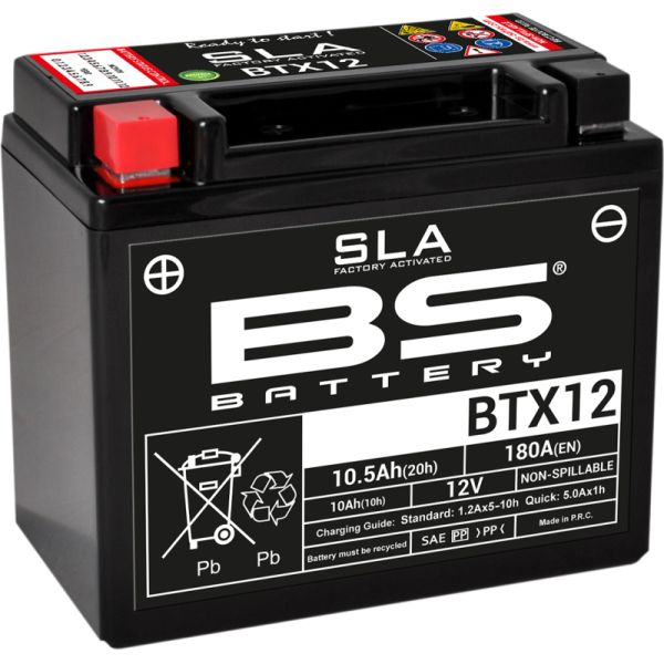 Acumulatori Fara Intretinere BS BATTERY Baterie Moto Btx12 SLA 12v 180A 300680