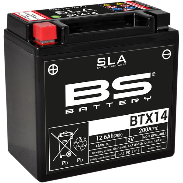 Acumulatori Fara Intretinere BS BATTERY Baterie Moto Btx14 SLA 12v 200A 300681