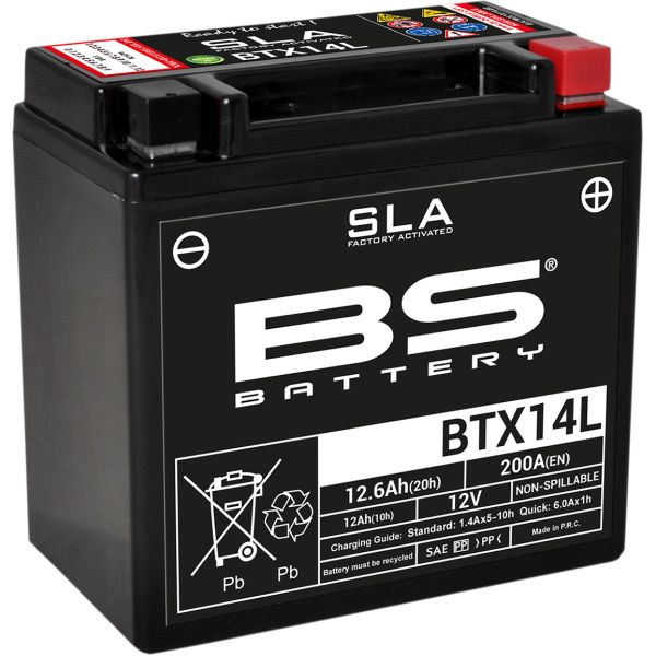 Acumulatori Fara Intretinere BS BATTERY Baterie Moto Btx14l SLA 12v 200A 300760