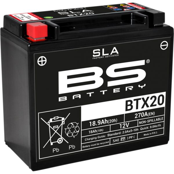 Acumulatori Fara Intretinere BS BATTERY Baterie Moto Btx20 SLA 12v 270A 300688