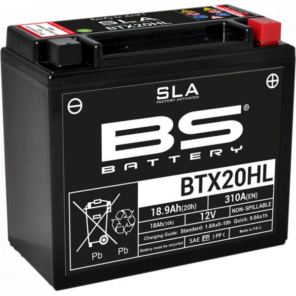 Acumulatori Fara Intretinere BS BATTERY Baterie Moto Btx20hl SLA 12v 310A 300689