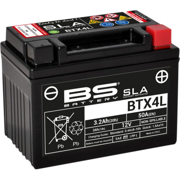Acumulatori Fara Intretinere BS BATTERY Baterie Moto Btx4l SLA 12v 50A 300669