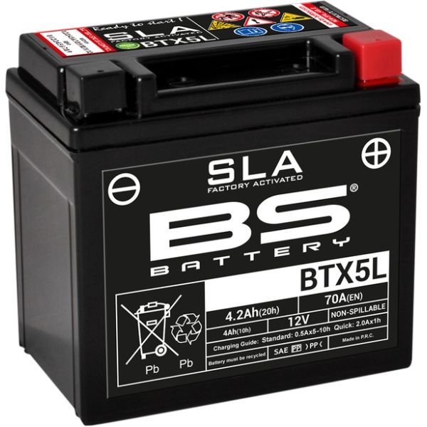Acumulatori Fara Intretinere BS BATTERY Baterie Moto Btx5l SLA 12v 70A 300670