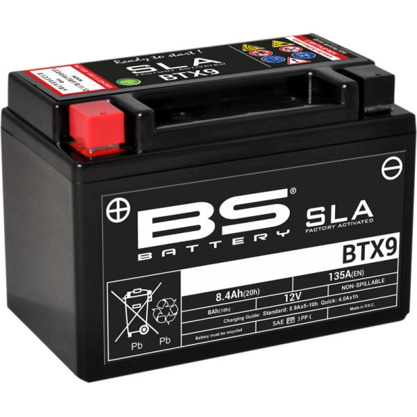 Acumulatori Fara Intretinere BS BATTERY Baterie Moto Btx9 SLA 12v 135A 300674