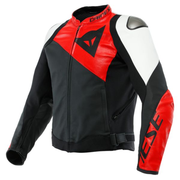 Echipamente DAINESE Dainese Geaca Moto Piele Sportiva Black-Matt/Lava-Red/White 23