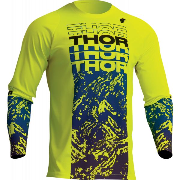 Tricouri MX-Enduro Copii Thor Tricou Moto Enduro Copii Sector Atlas Acid/Yellow 23
