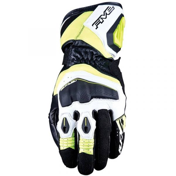 Manusi Moto Sport si Piele Five Gloves Manusi Moto Piele RFX4EVO White/Yellow Fluo 