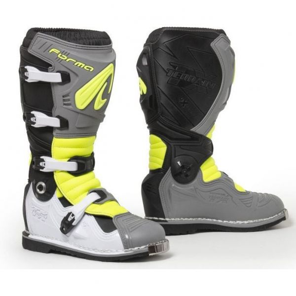 Cizme MX-Enduro Forma Boots Cizme Enduro Terrain Evolution TX Grey/White/Yellow Fluo